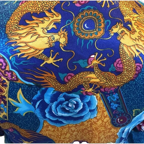 Vintage Dora C. Robe Kimono Floral Asian Multicolor Long Satin - Picture 4 of 9